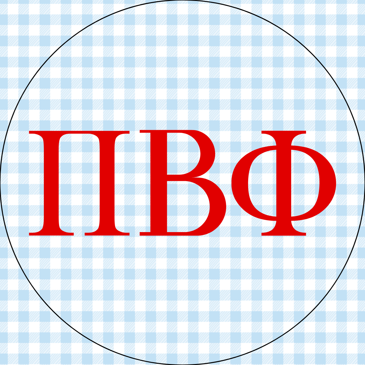 Ole Miss Gingham Sorority Letters Sticker- 2 Pack