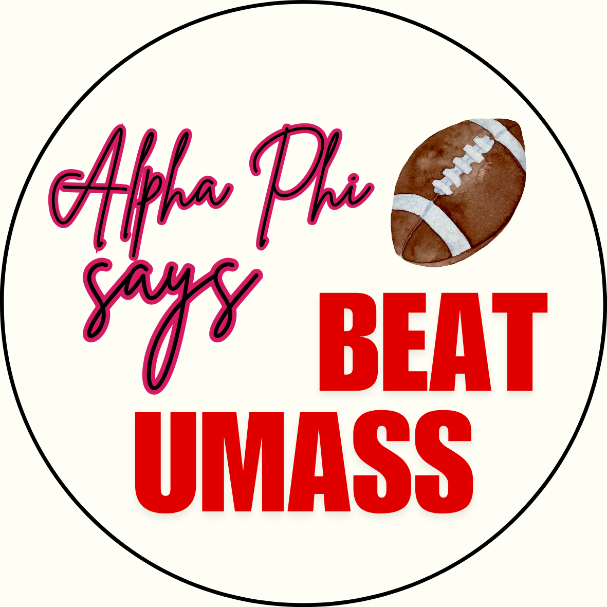 UGA vs. UMass "Beat UMass" Sorority Sticker - 2 Pack