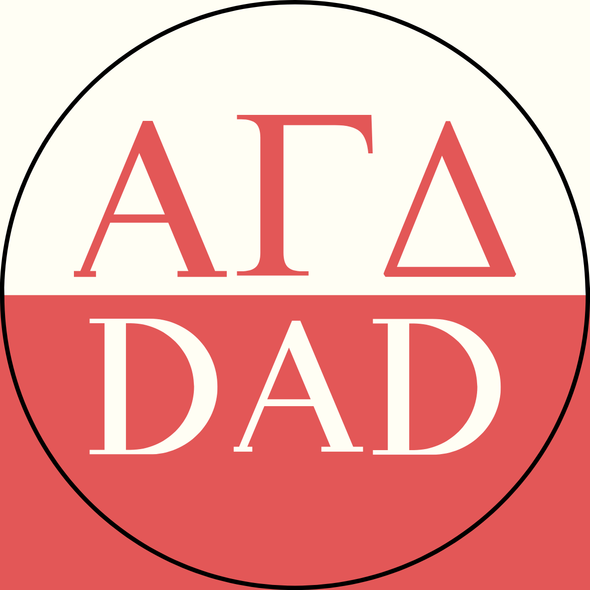 Color Block Sorority Dad Sticker- 2 Pack