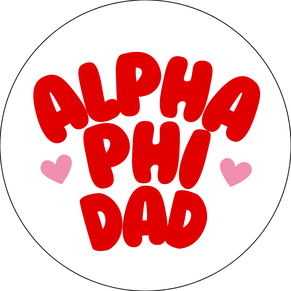 UGA Sorority Dad Bubble Sticker- 2 Pack