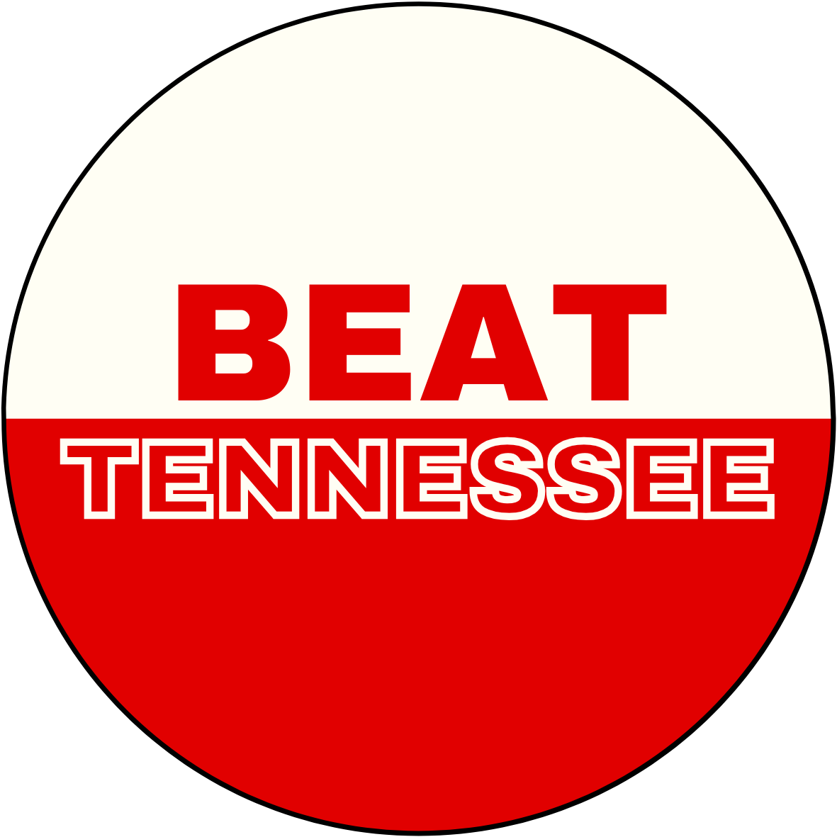 UGA vs. Tennessee "Beat Tennessee" Rivalry Button