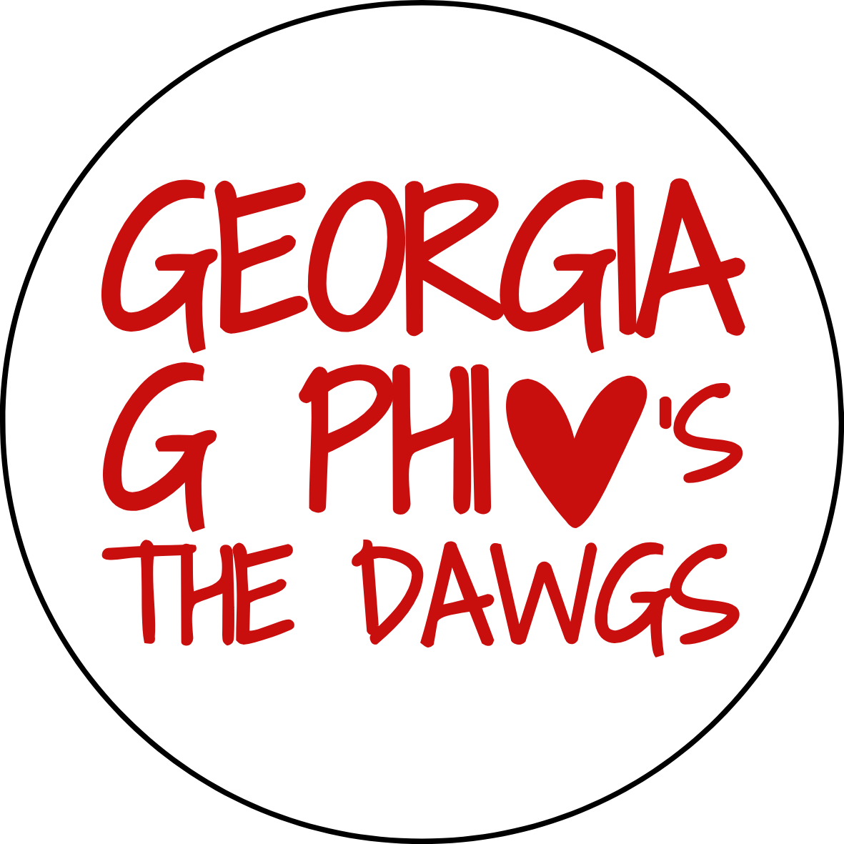 Georgia Sorority Loves the Dawgs Button