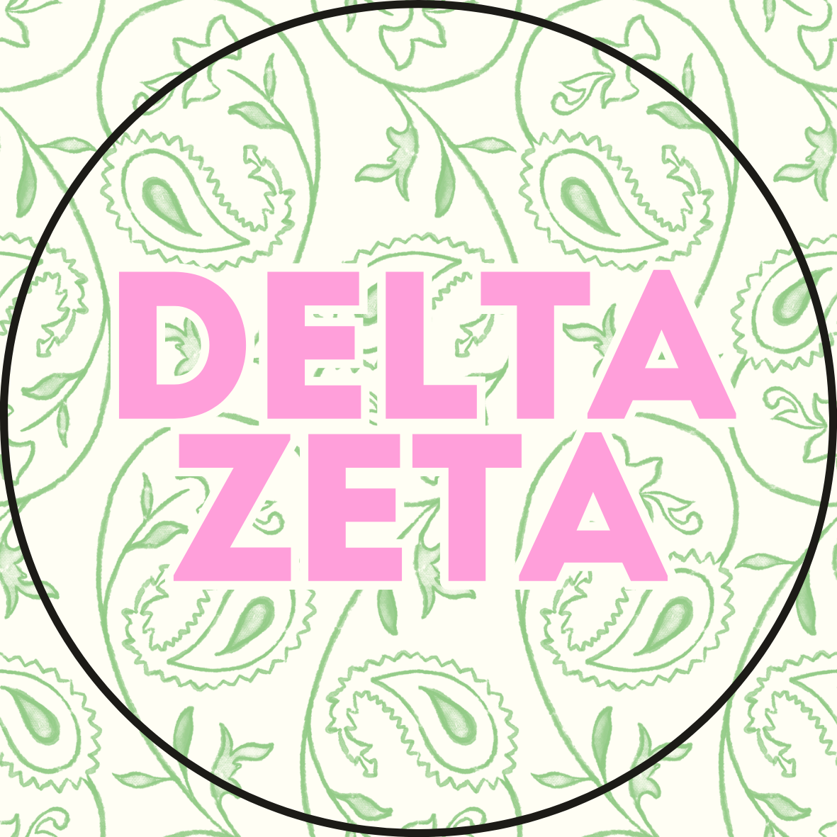 Paisley Sorority Sticker- 2 Pack