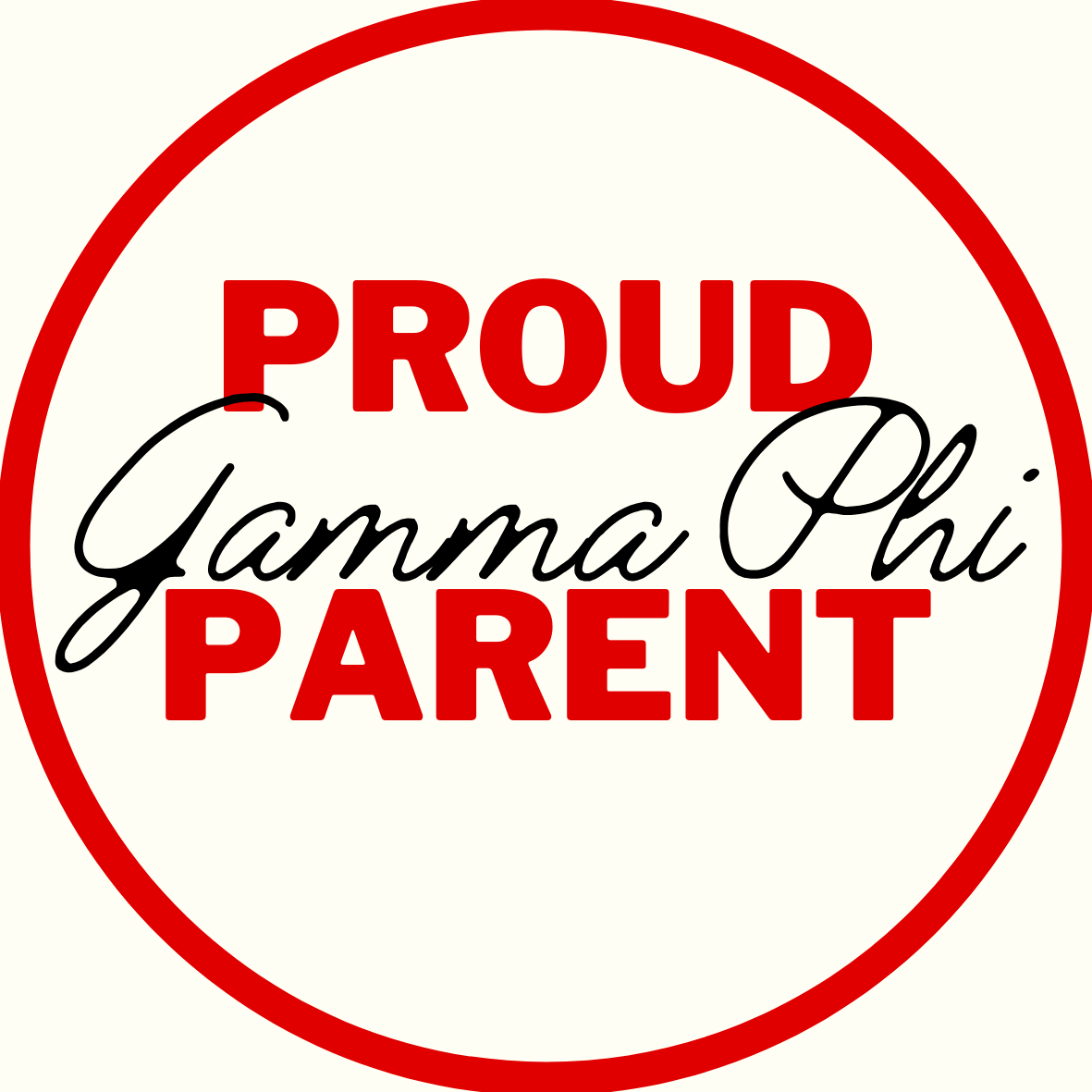 "Proud Parent" Sorority Sticker- 2 Pack