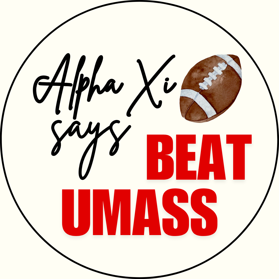 UGA vs. UMass "Beat UMass" Sorority Sticker - 2 Pack