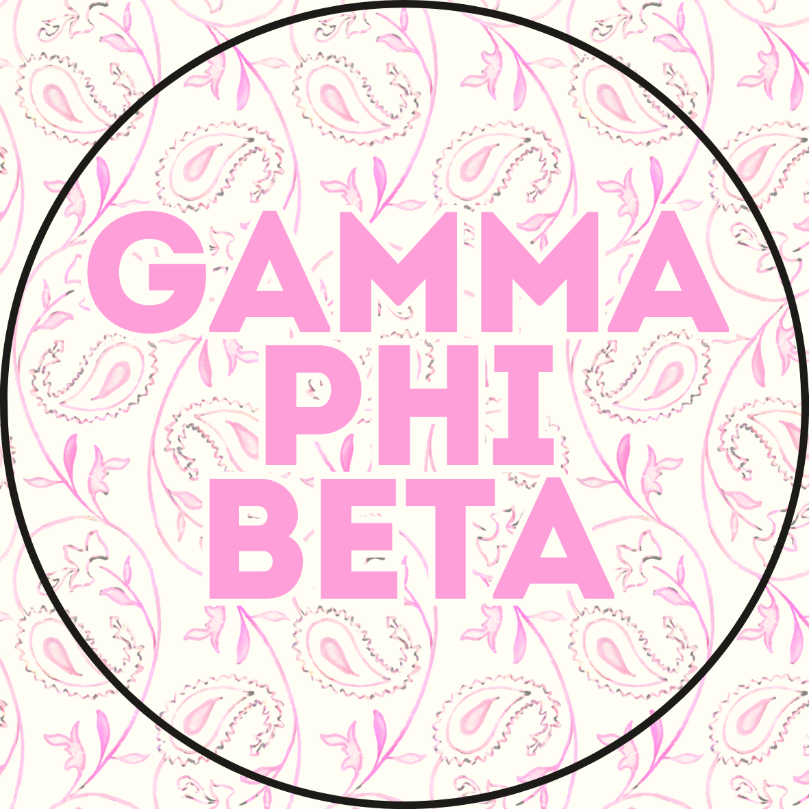 Paisley Sorority Sticker- 2 Pack