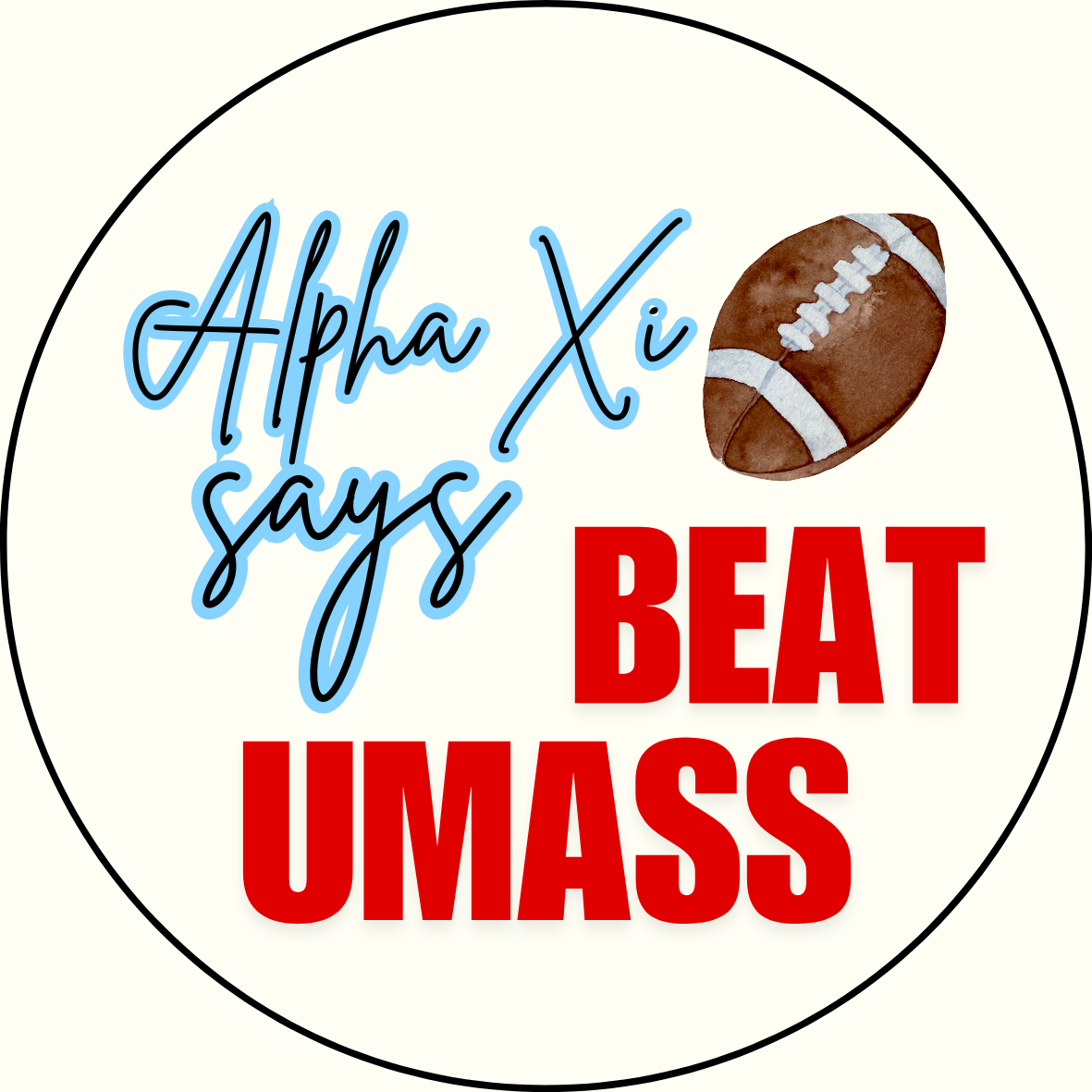 UGA vs. UMass "Beat UMass" Sorority Sticker - 2 Pack