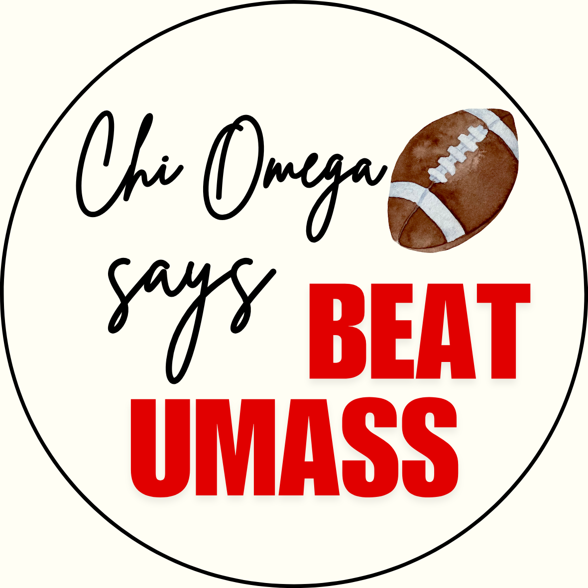 UGA vs. UMass "Beat UMass" Sorority Sticker - 2 Pack