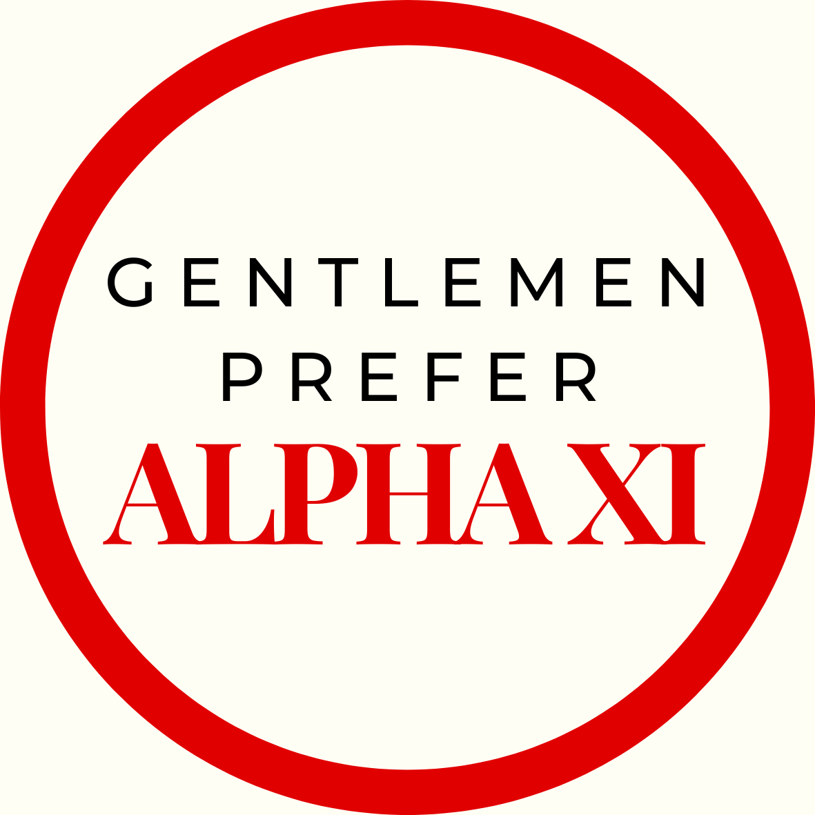 Gentlemen Prefer Block Sorority Button