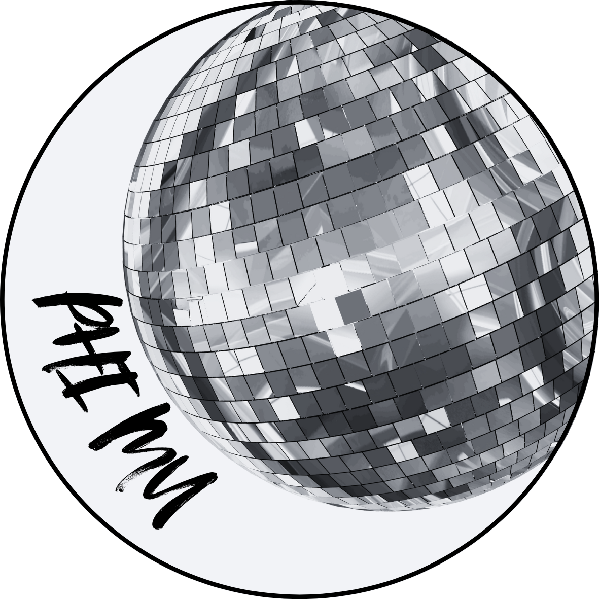 Silver Disco Sorority Sticker