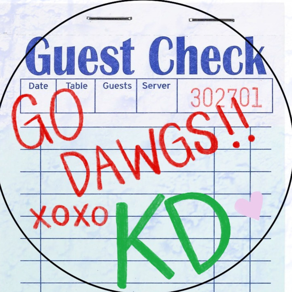 Guest Check Sorority Button