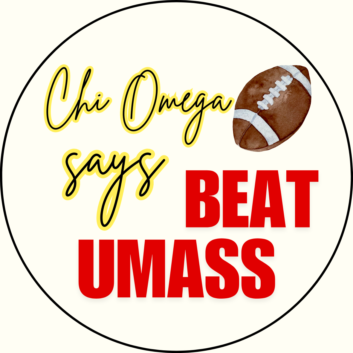 UGA vs. UMass "Beat UMass" Sorority Sticker - 2 Pack