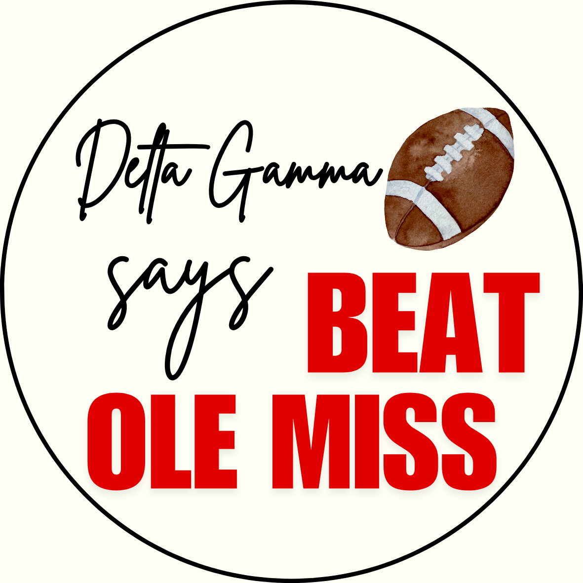 UGA vs. Ole Miss "Beat Ole Miss" Sorority Sticker- 2 Pack