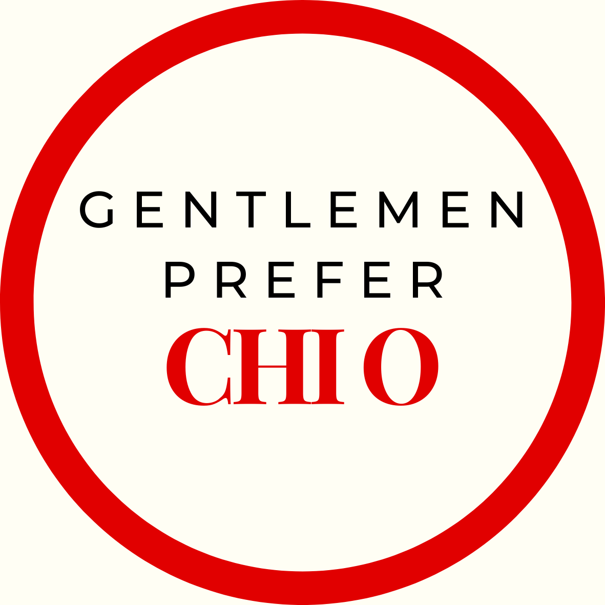 Gentlemen Prefer Block Sorority Button