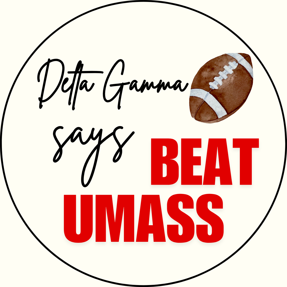 UGA vs. UMass "Beat UMass" Sorority Sticker - 2 Pack