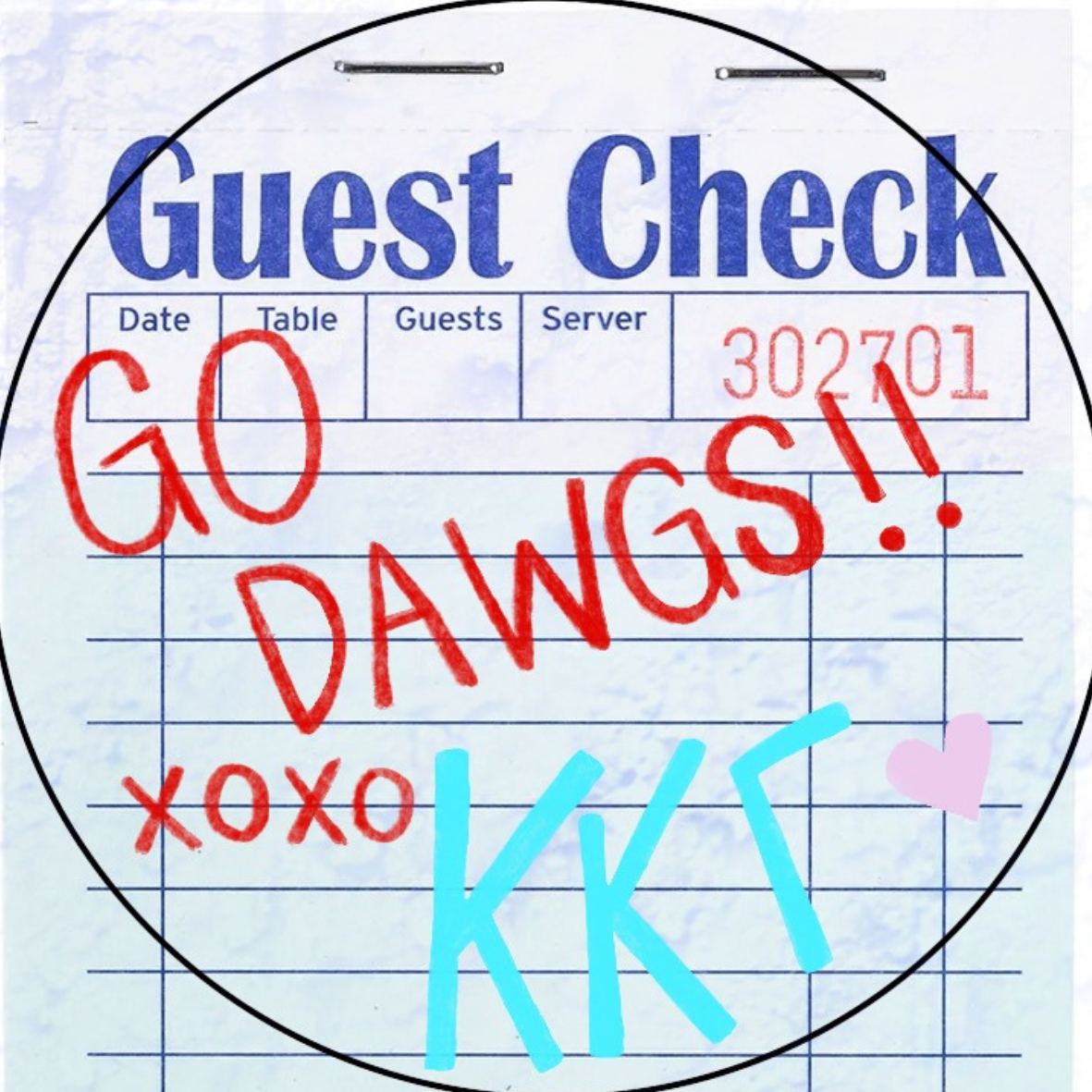 Guest Check Sorority Button