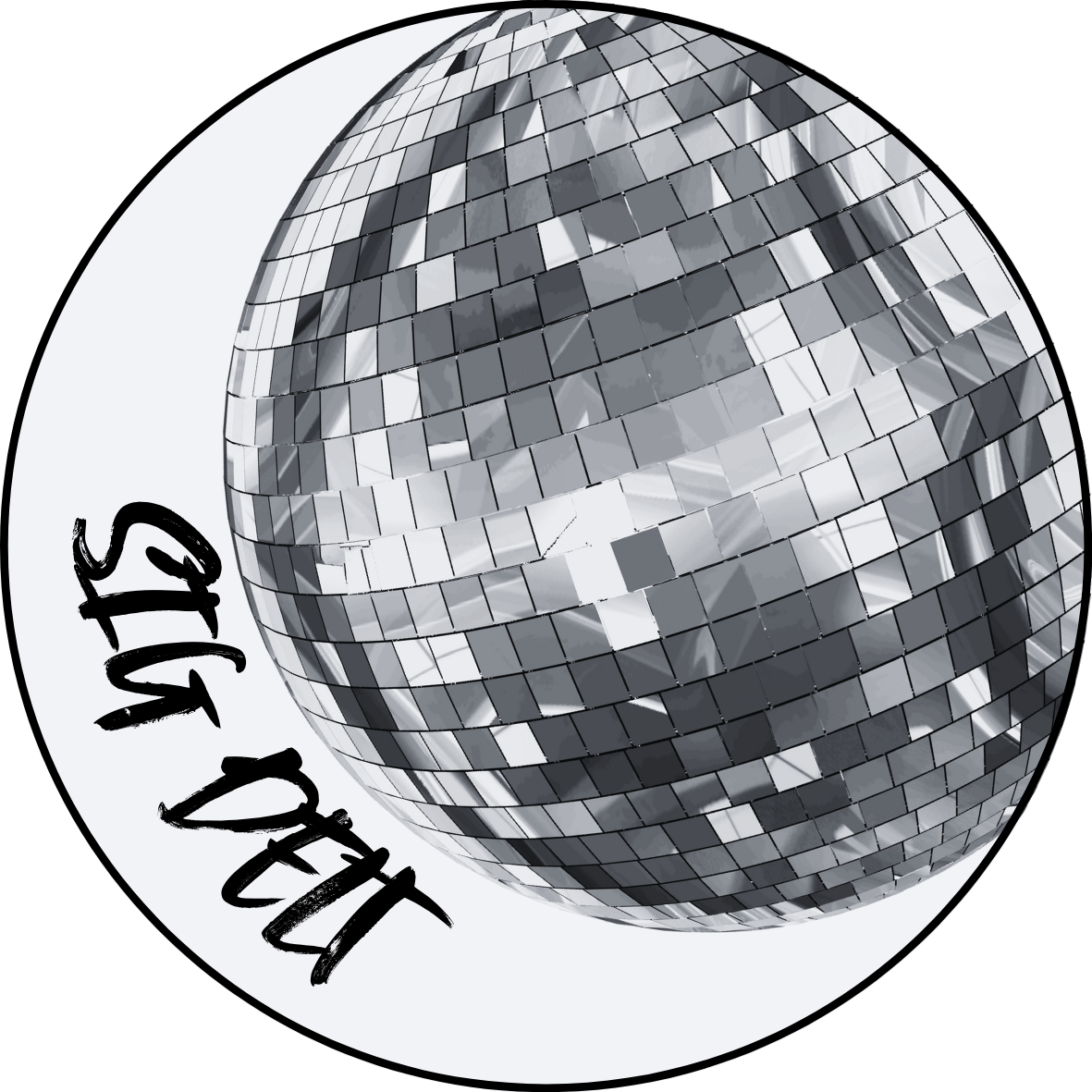 Silver Disco Sorority Sticker