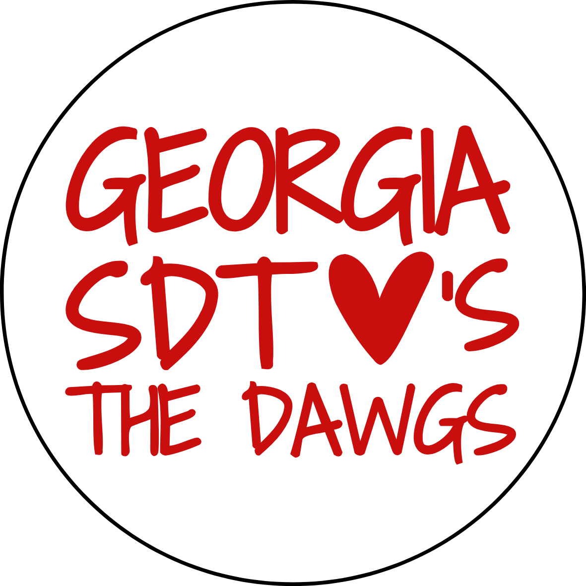 Georgia Sorority Loves the Dawgs Button