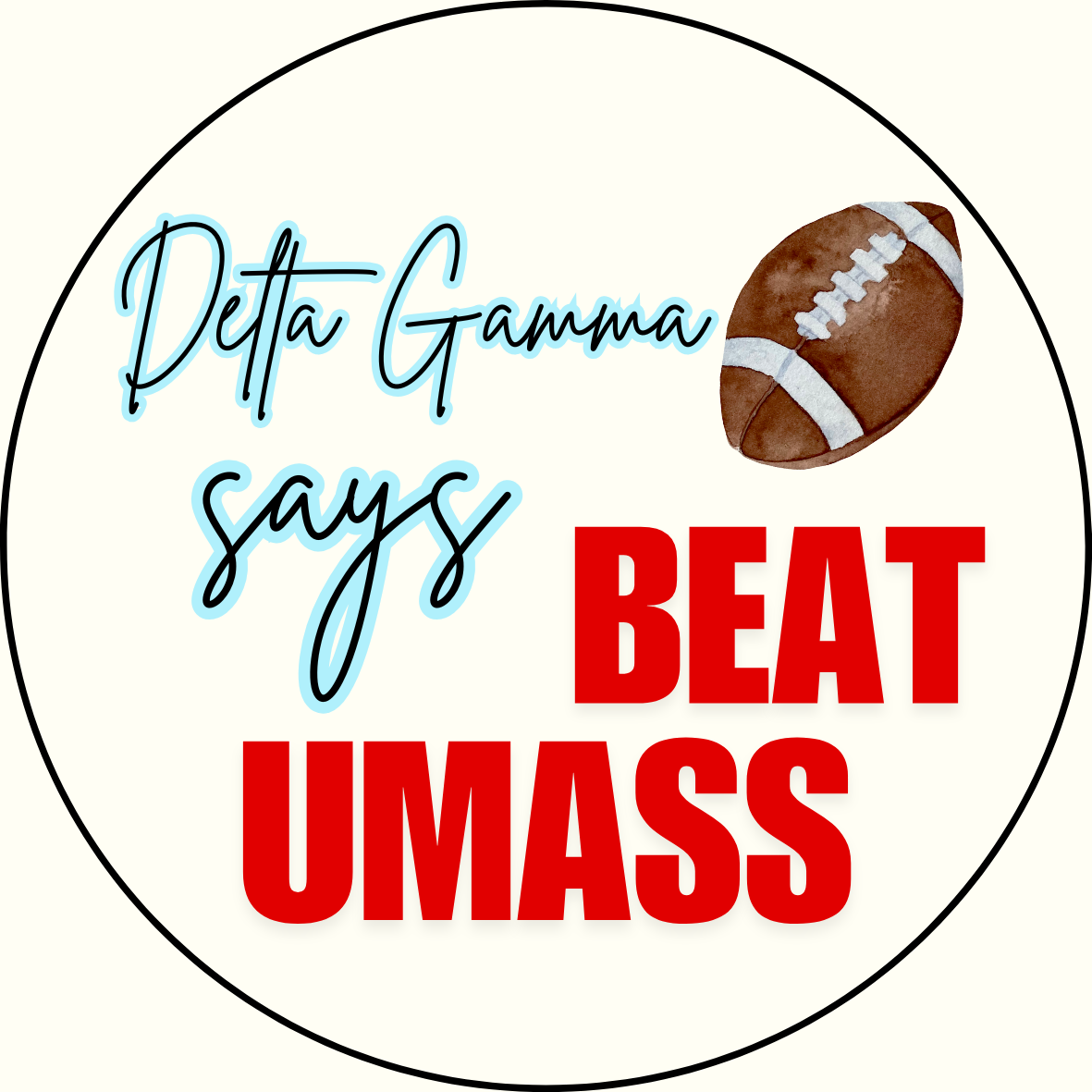UGA vs. UMass "Beat UMass" Sorority Sticker - 2 Pack