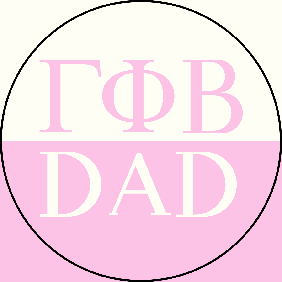 Color Block Sorority Dad Sticker- 2 Pack