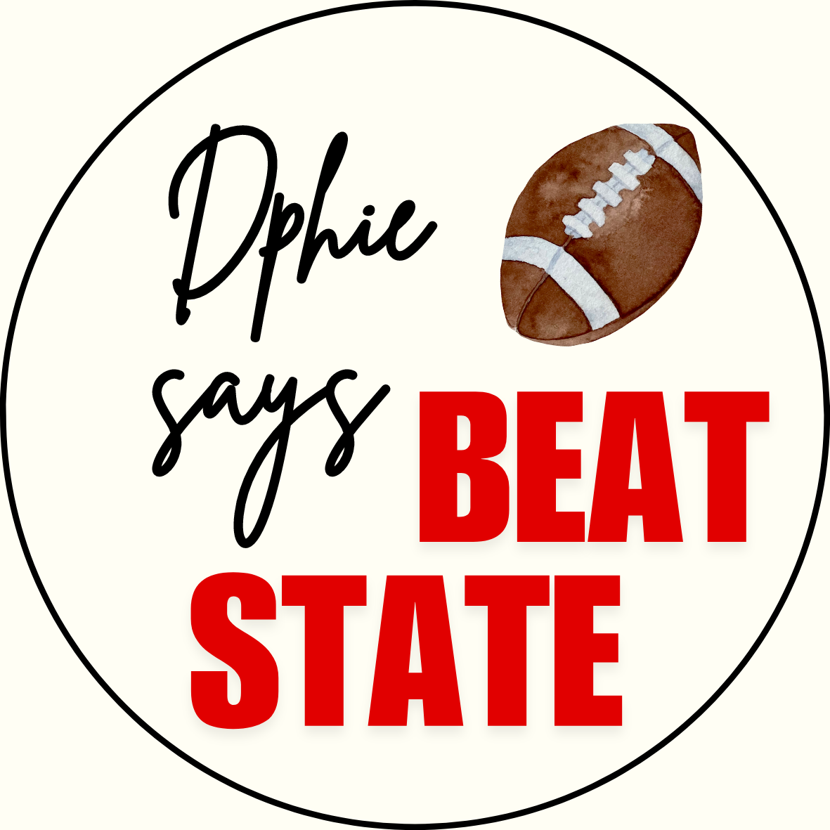 UGA vs. State "Beat State" Sorority Sticker- 2 Pack