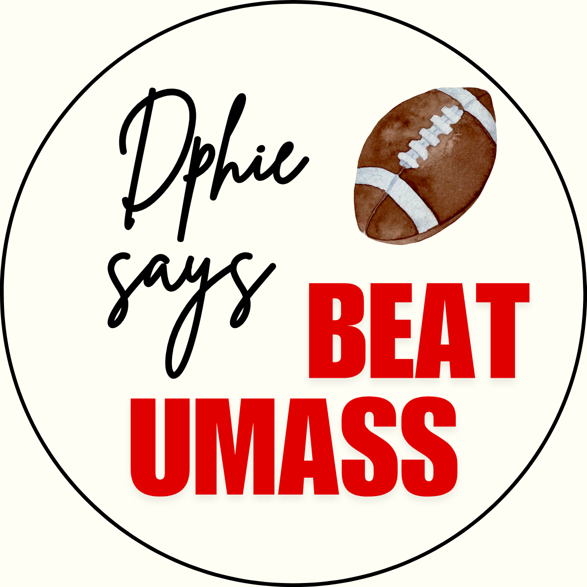 UGA vs. UMass "Beat UMass" Sorority Sticker - 2 Pack