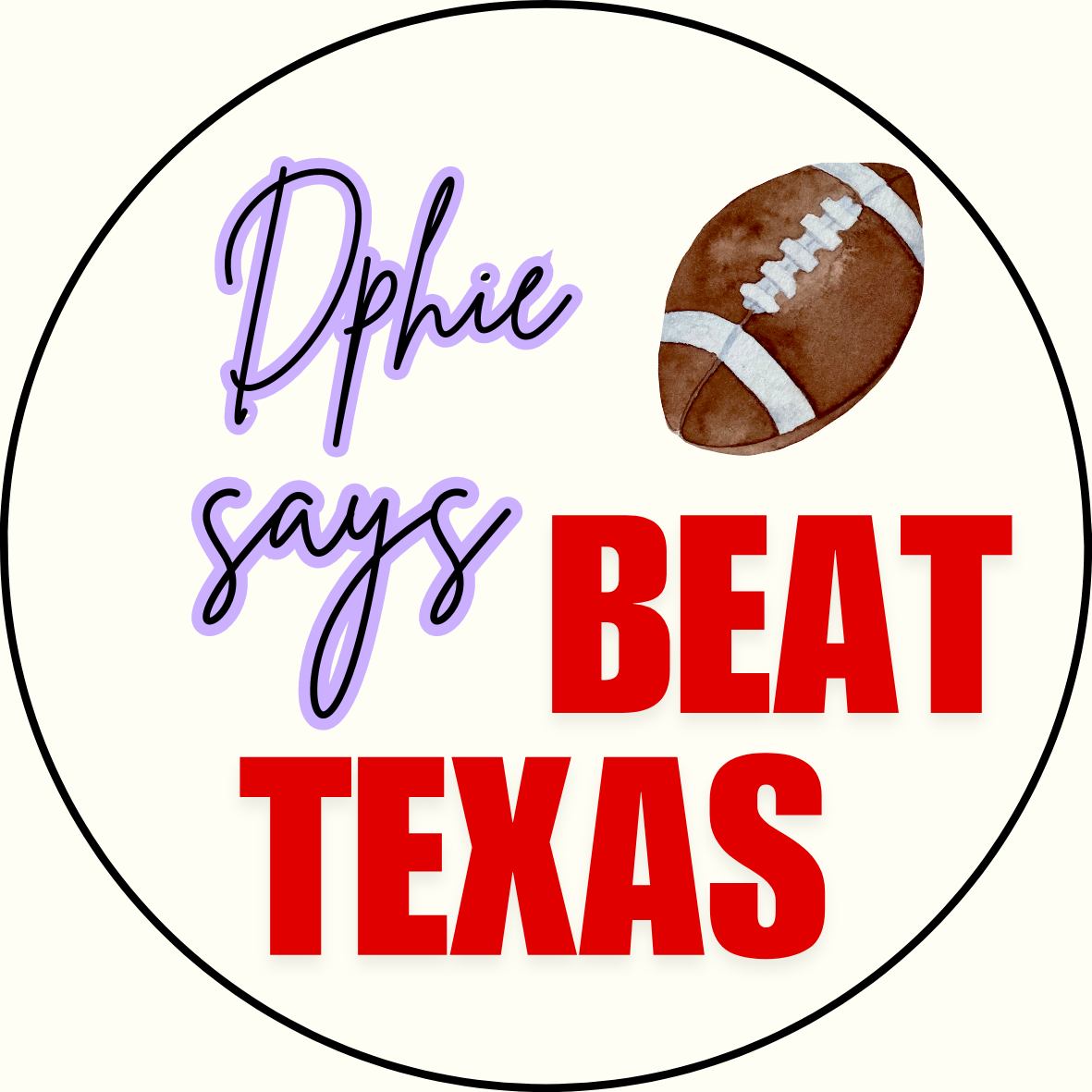 UGA vs. Texas "Beat Texas" Sorority Sticker- 2 Pack