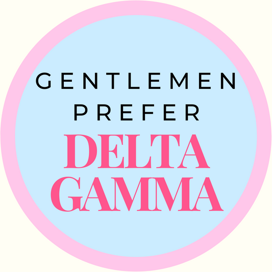 Gentlemen Prefer Block Sorority Sticker- 2 Pack