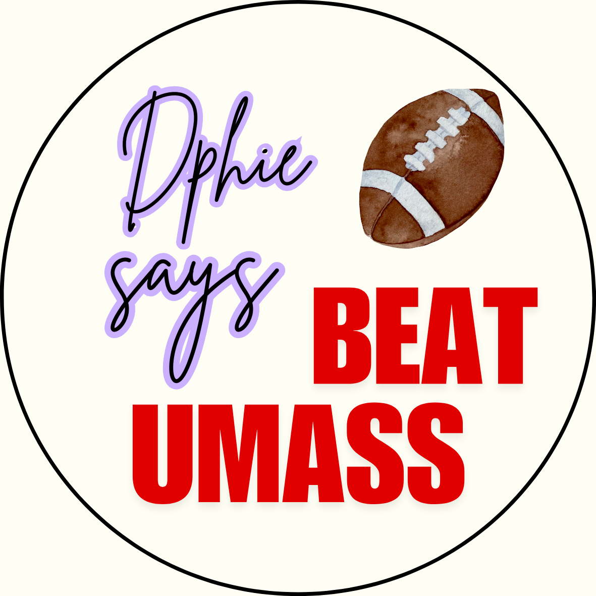 UGA vs. UMass "Beat UMass" Sorority Sticker - 2 Pack
