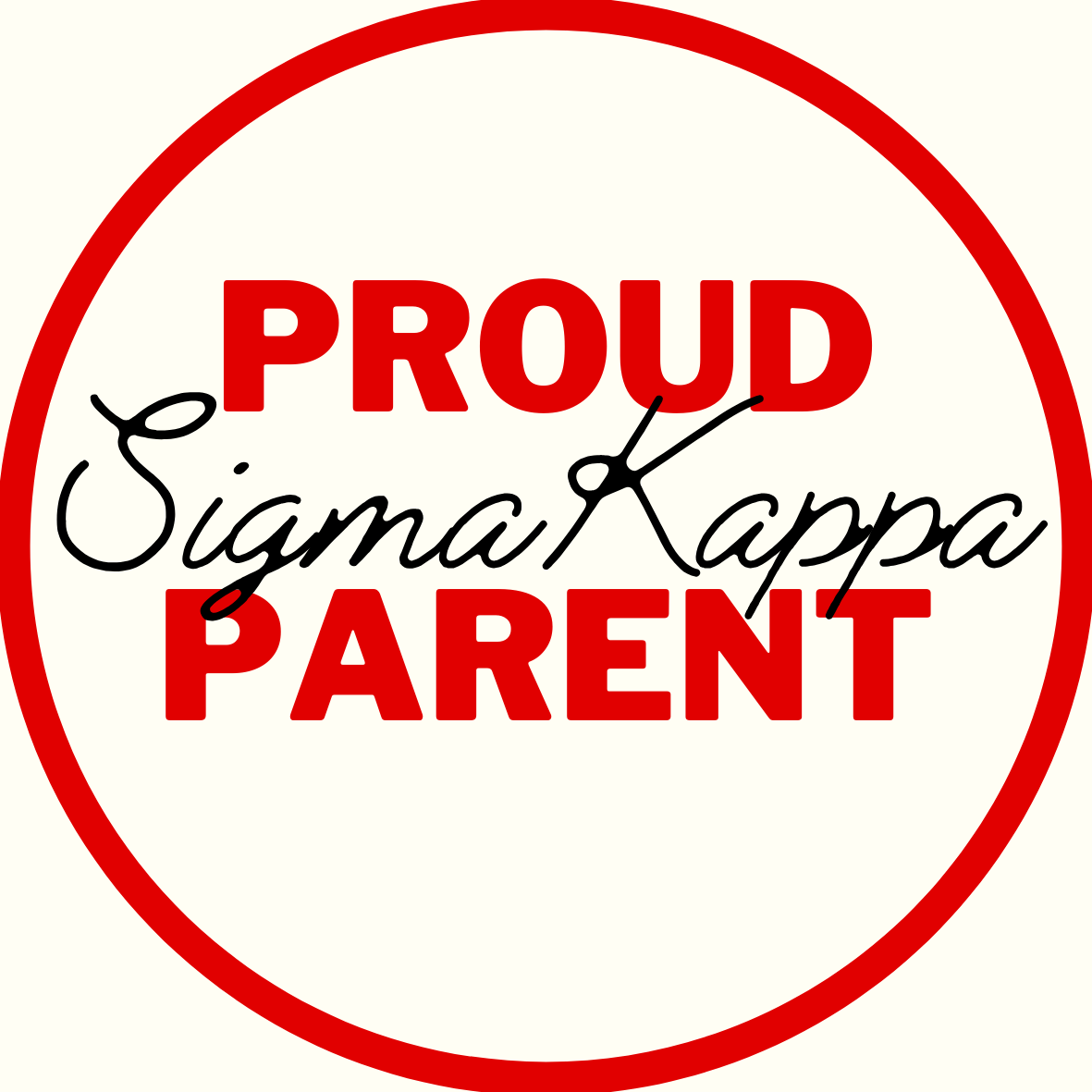 "Proud Parent" Sorority Sticker- 2 Pack