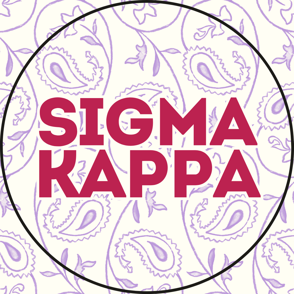 Paisley Sorority Sticker- 2 Pack