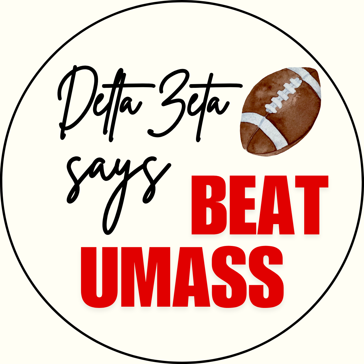 UGA vs. UMass "Beat UMass" Sorority Sticker - 2 Pack