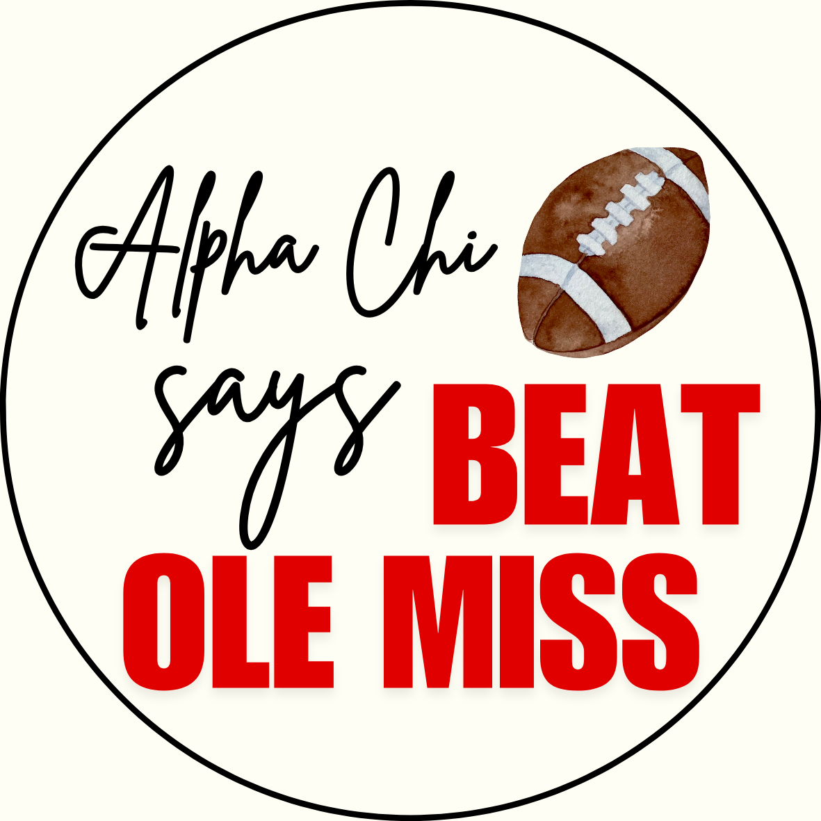UGA vs. Ole Miss "Beat Ole Miss" Sorority Sticker- 2 Pack