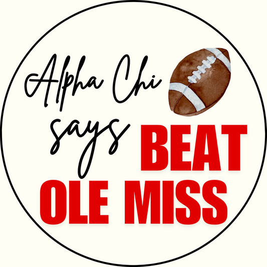 UGA vs. Ole Miss "Beat Ole Miss" Sorority Sticker- 2 Pack