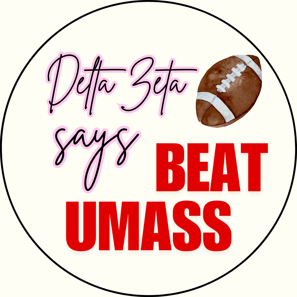 UGA vs. UMass "Beat UMass" Sorority Sticker - 2 Pack