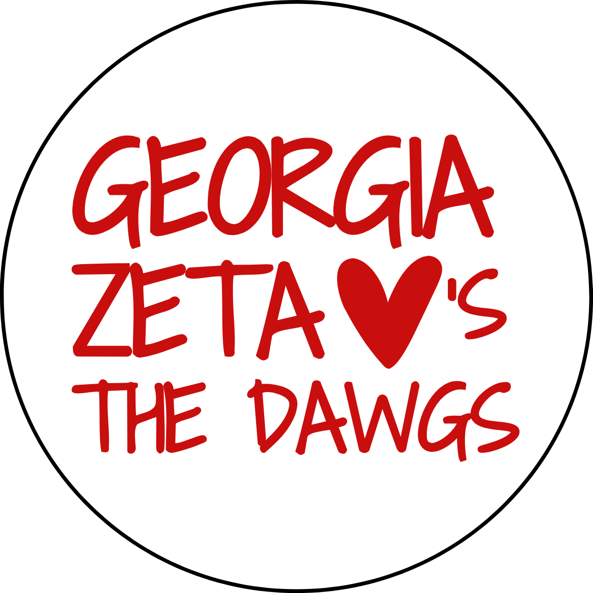 Georgia Sorority Loves the Dawgs Button