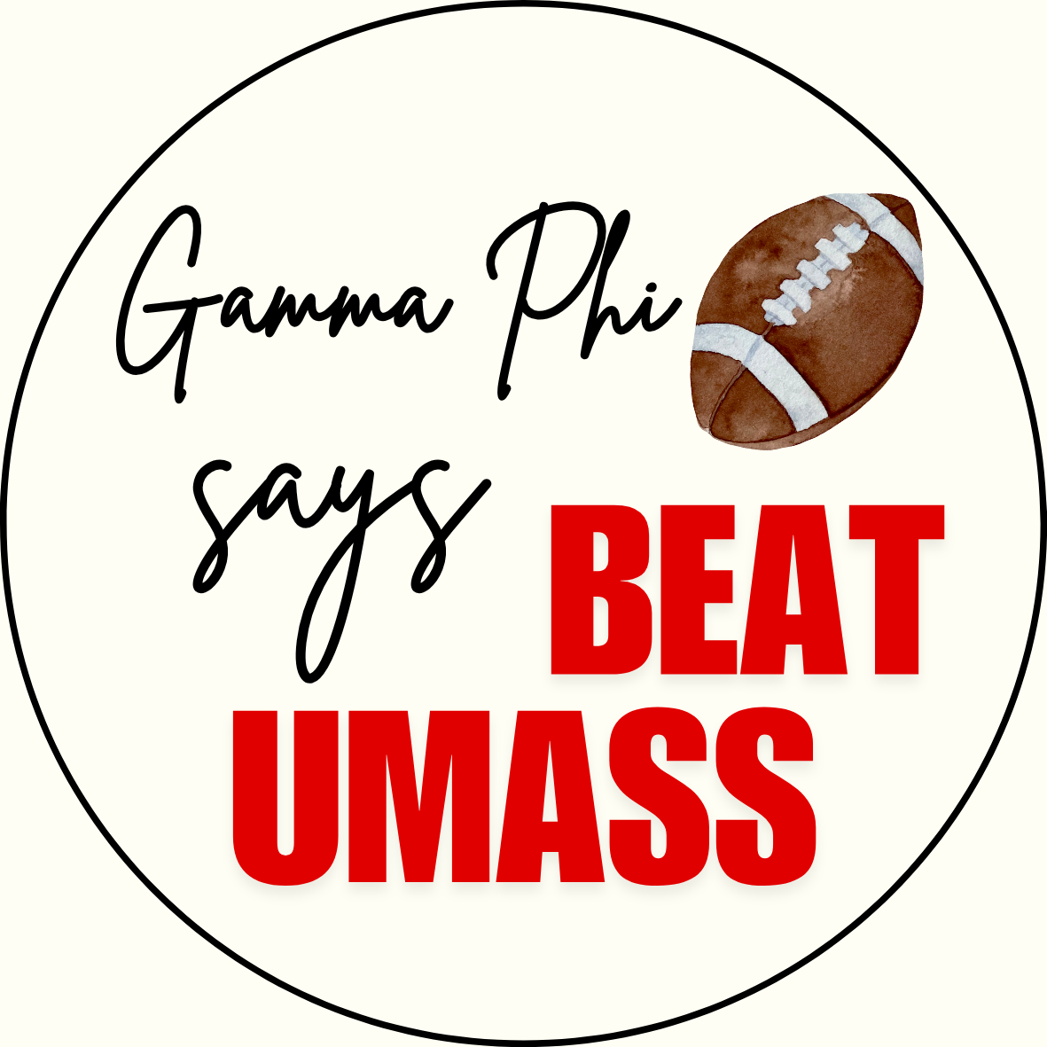 UGA vs. UMass "Beat UMass" Sorority Sticker - 2 Pack