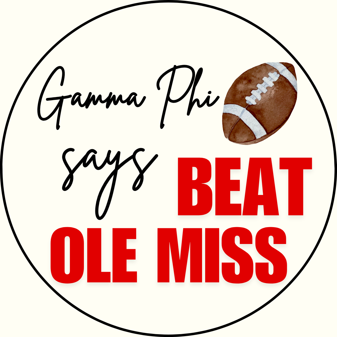 UGA vs. Ole Miss "Beat Ole Miss" Sorority Sticker- 2 Pack