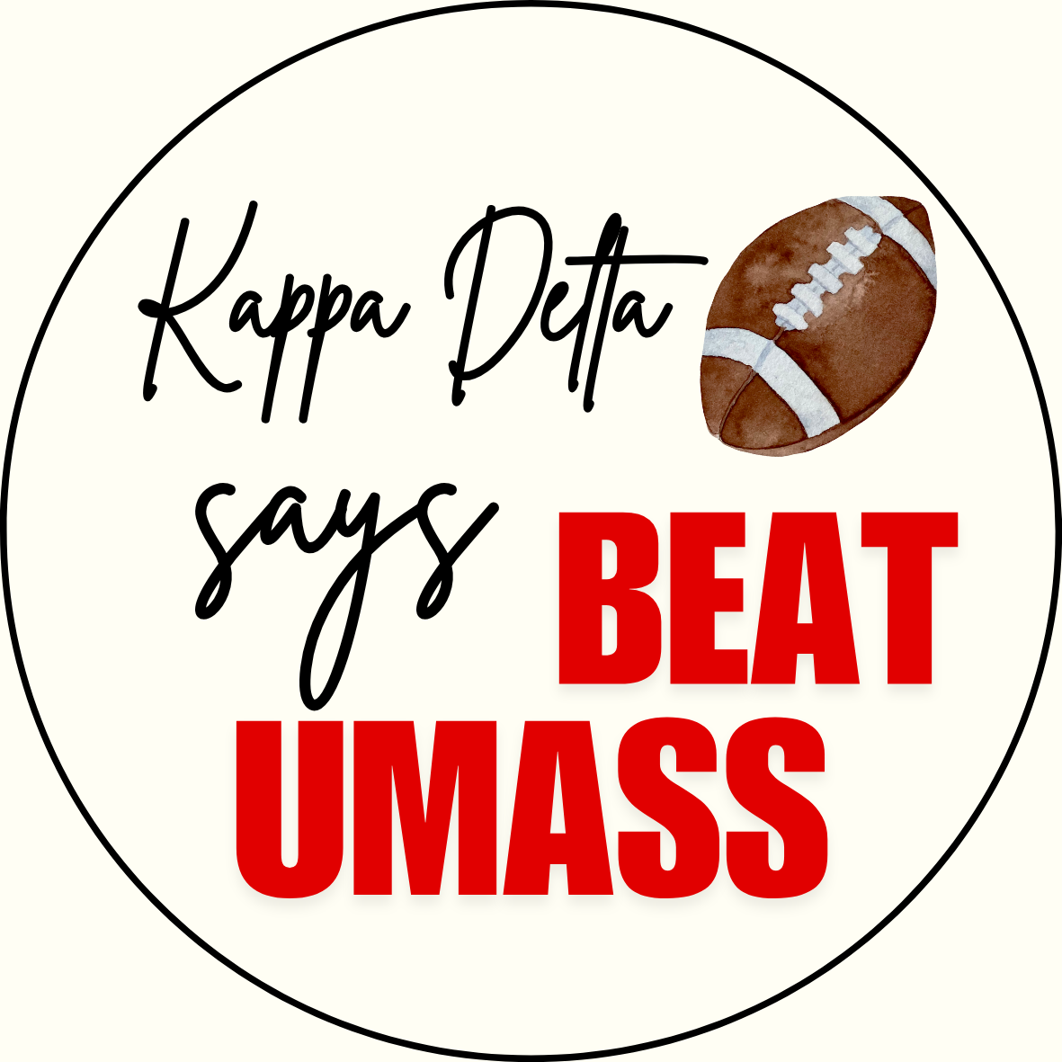 UGA vs. UMass "Beat UMass" Sorority Sticker - 2 Pack