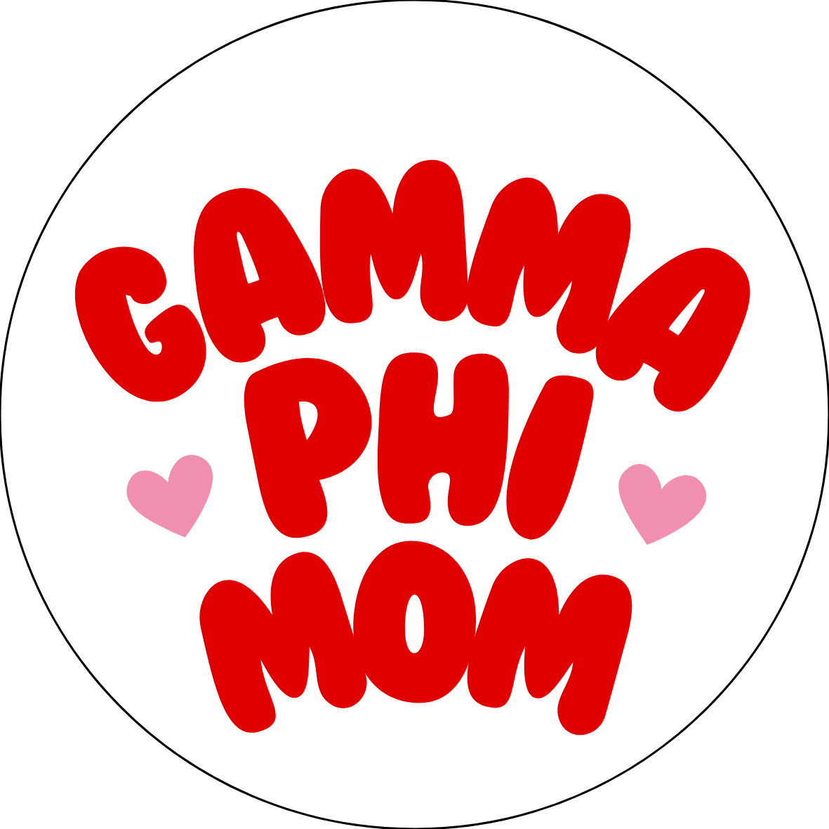 UGA Sorority Mom Bubble Sticker- 2 Pack
