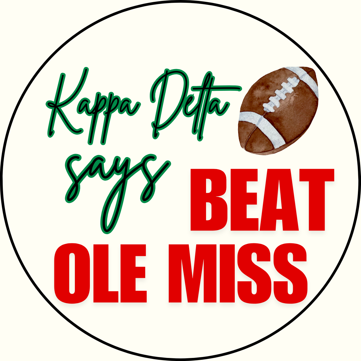 UGA vs. Ole Miss "Beat Ole Miss" Sorority Sticker- 2 Pack