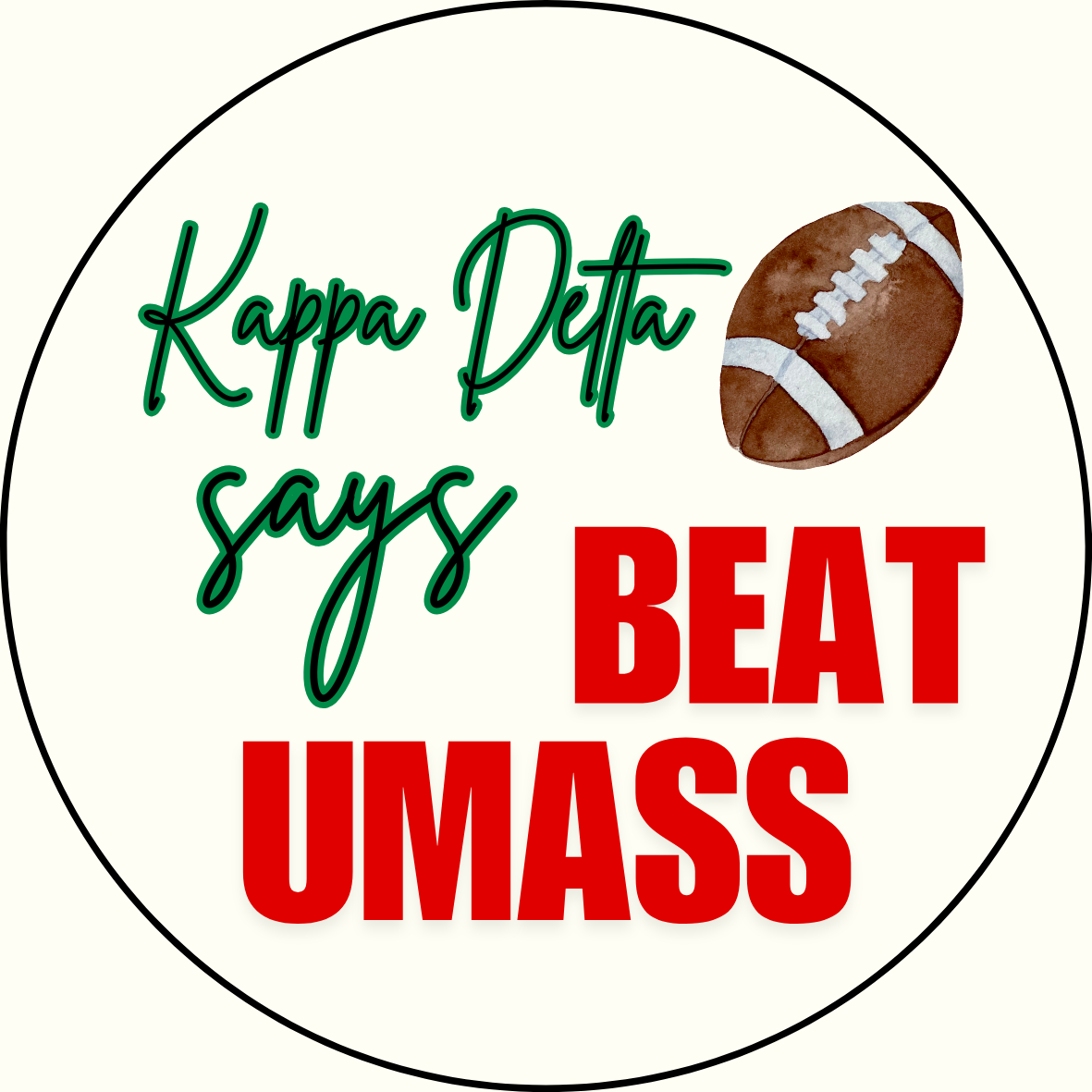 UGA vs. UMass "Beat UMass" Sorority Sticker - 2 Pack