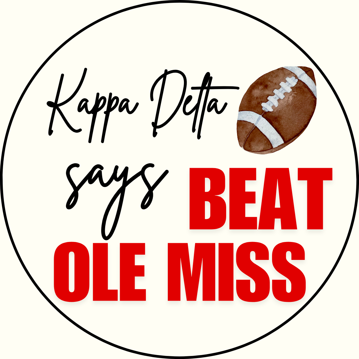 UGA vs. Ole Miss "Beat Ole Miss" Sorority Sticker- 2 Pack