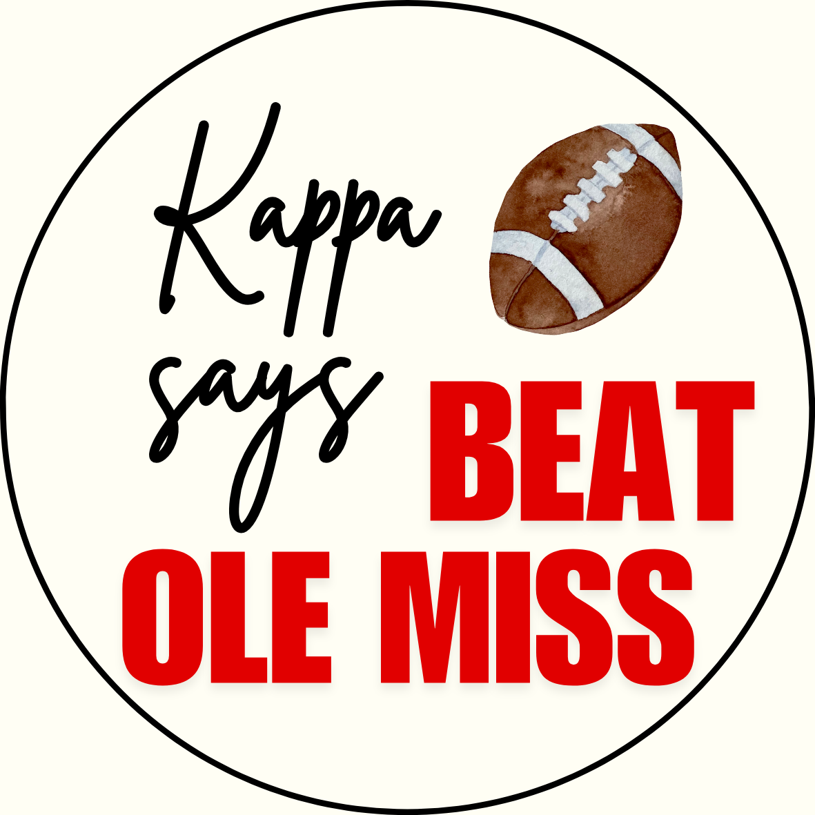 UGA vs. Ole Miss "Beat Ole Miss" Sorority Sticker- 2 Pack