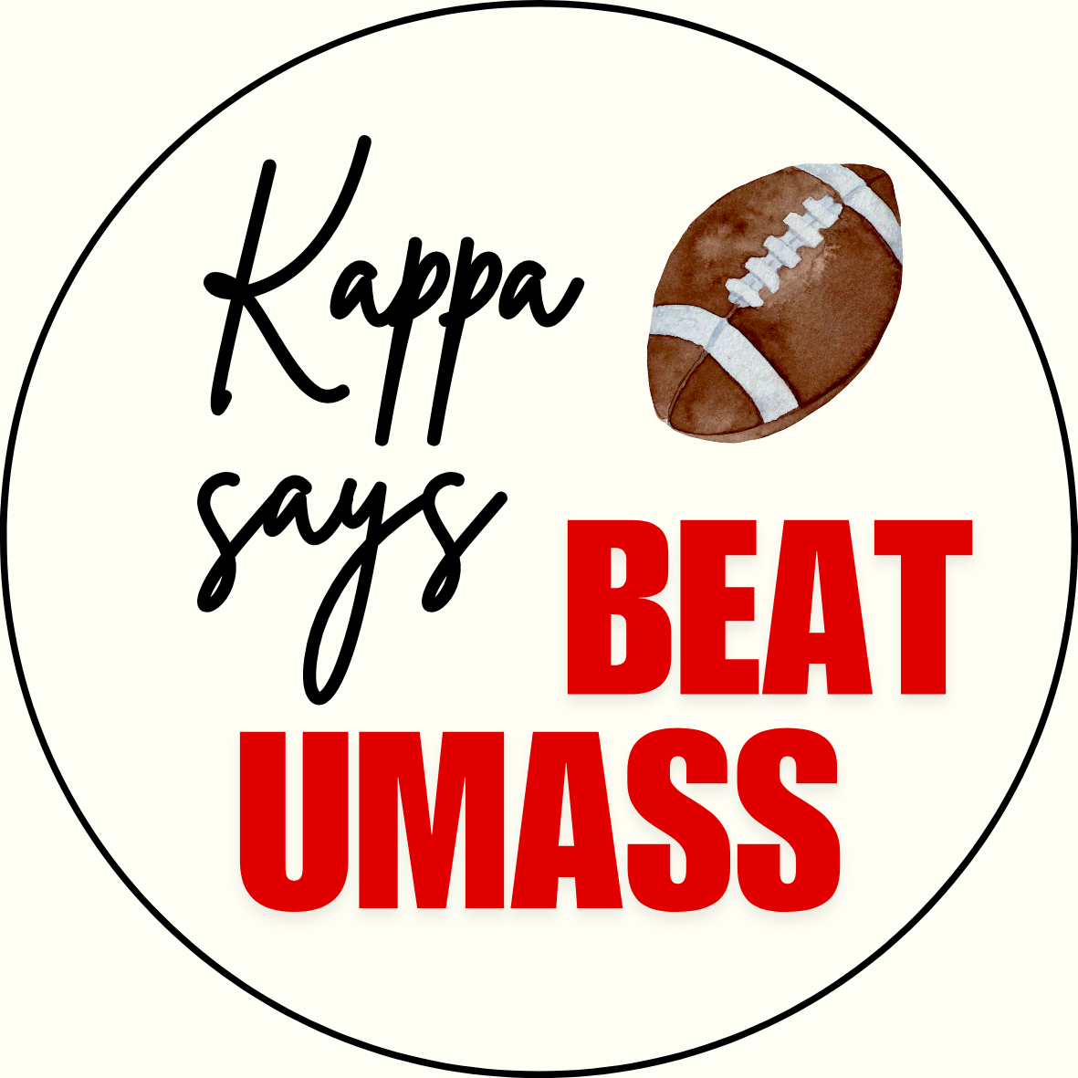 UGA vs. UMass "Beat UMass" Sorority Sticker - 2 Pack