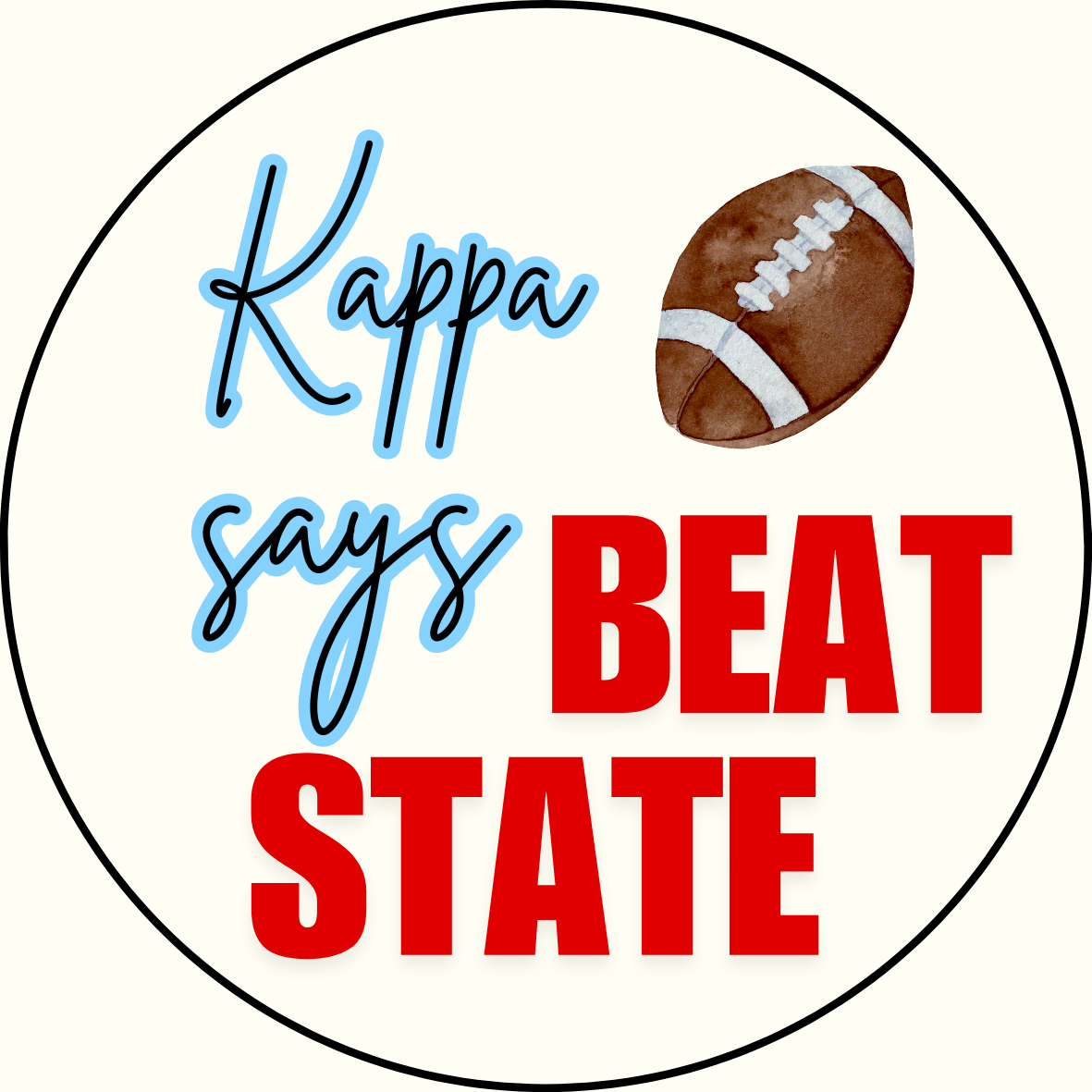 UGA vs. State "Beat State" Sorority Sticker- 2 Pack