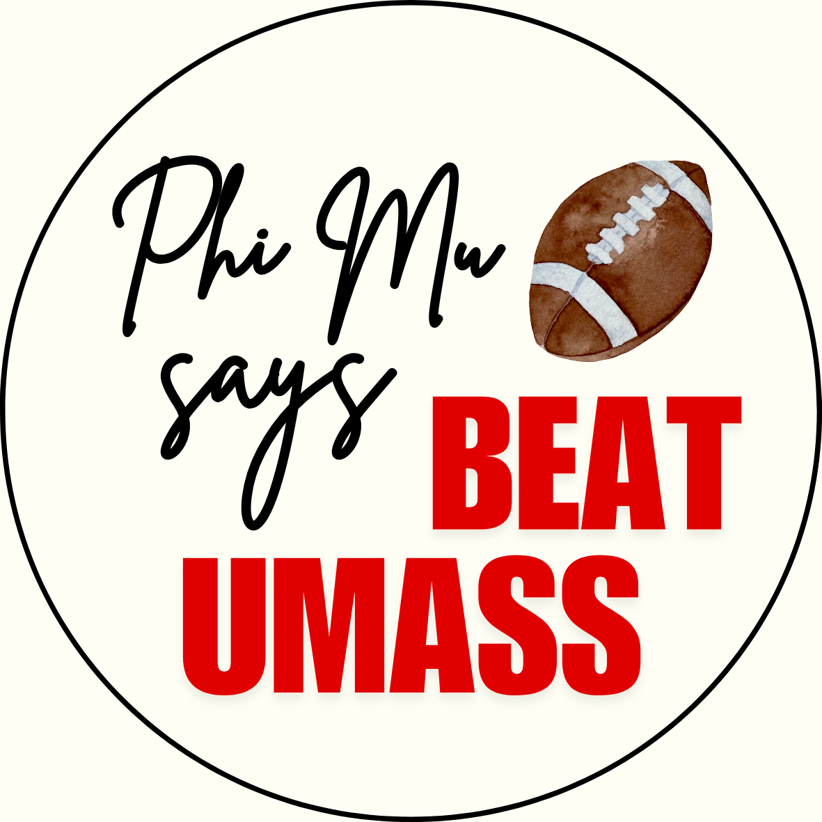 UGA vs. UMass "Beat UMass" Sorority Sticker - 2 Pack
