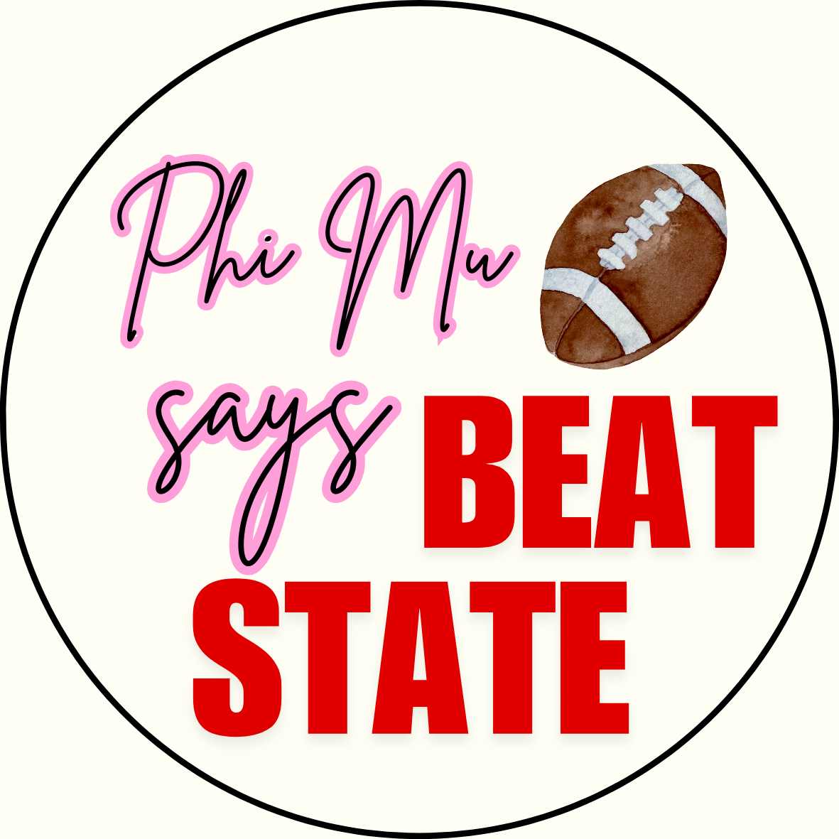 UGA vs. State "Beat State" Sorority Sticker- 2 Pack