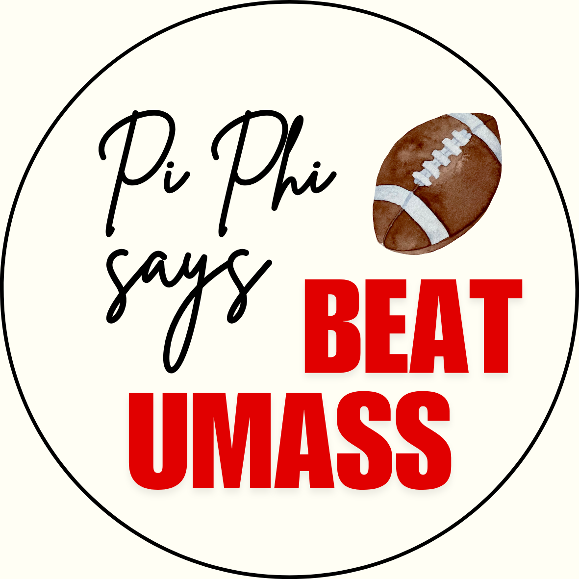 UGA vs. UMass "Beat UMass" Sorority Sticker - 2 Pack