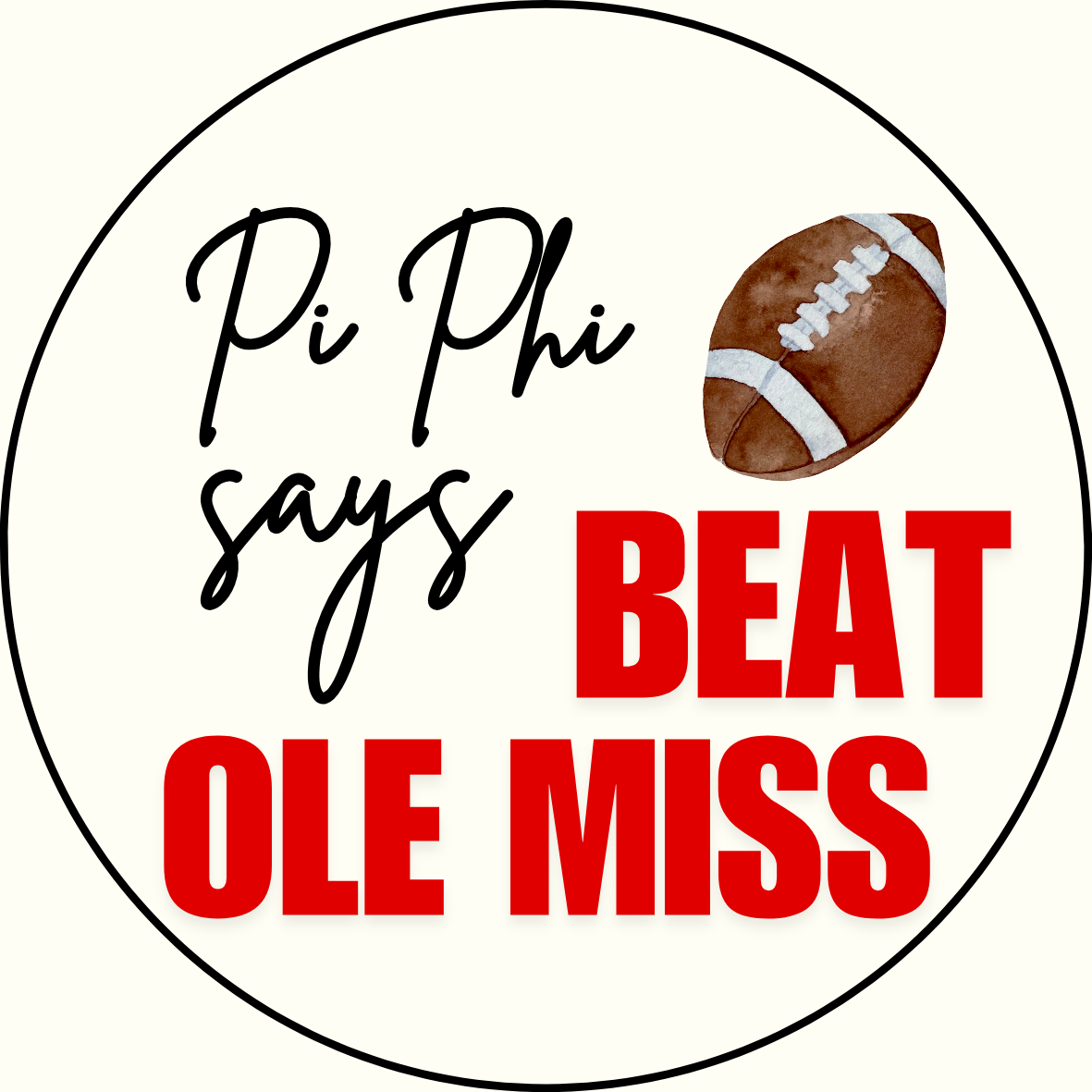 UGA vs. Ole Miss "Beat Ole Miss" Sorority Sticker- 2 Pack